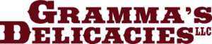 Gramma's Delicacies burgandy logo