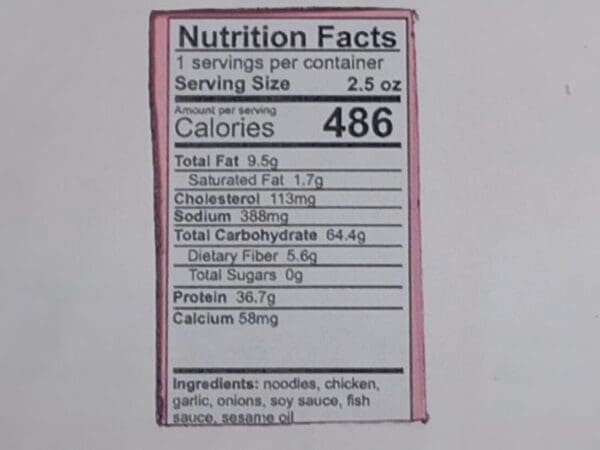 Freeze Dried Asian Chicken Noodles - Image 2