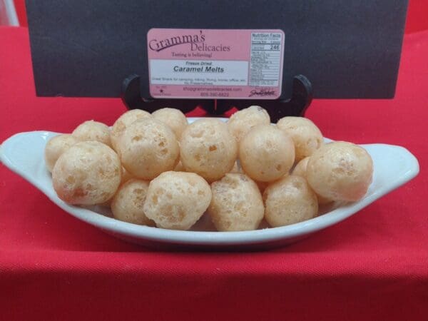 Package of Gramma's Delicacies Freeze Dried Caramel Melts
