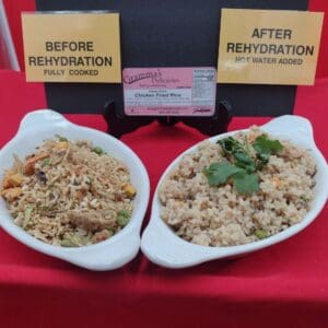 Package of Gramma's Delicacies Freeze Dried Chicken Fried Rice