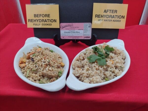 Package of Gramma's Delicacies Freeze Dried Chicken Fried Rice