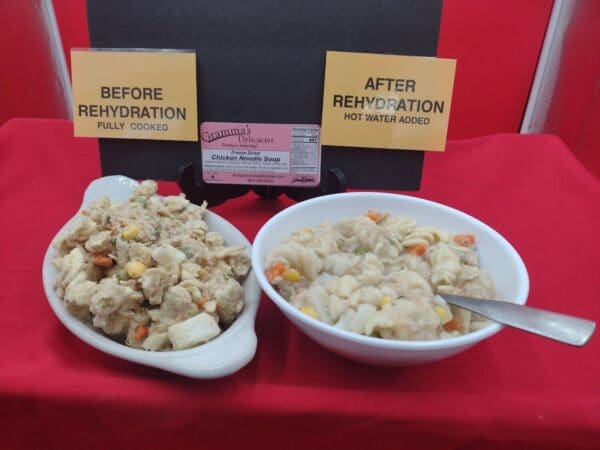 Package of Gramma's Delicacies Freeze Dried Chicken Noodle Soup