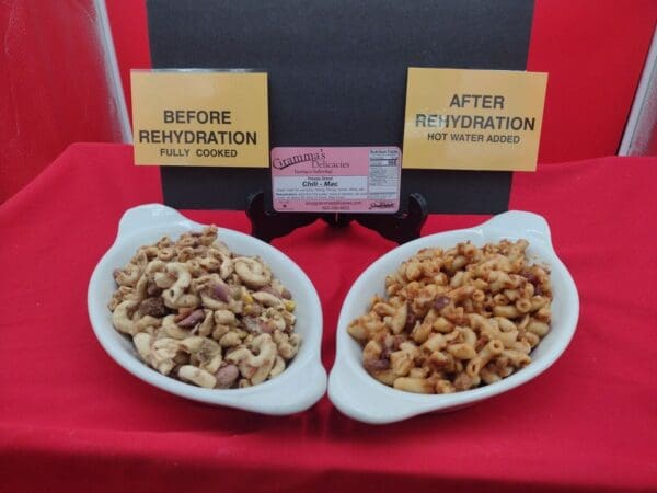 Package of Gramma's Delicacies Freeze Dried Chili Mac