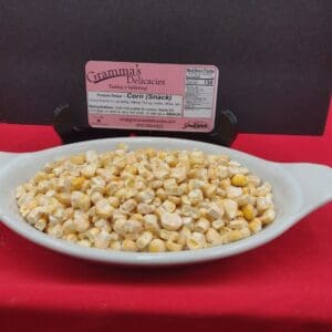 Package of Gramma's Delicacies Freeze Dried Corn Kernels