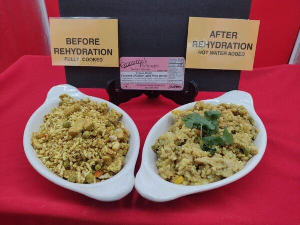 Package of Gramma's Delicacies Freeze Dried Curried Chicken and Rice (Mild) (Gluten Free)