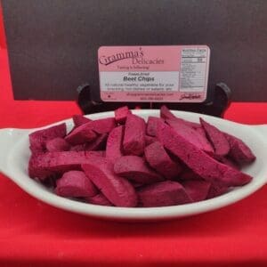 Package of Gramma's Delicacies Freeze Dried Gramma’s Beet Chips (Seasonal)