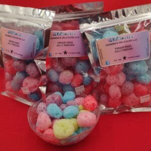 Package of Gramma's Delicacies Freeze Dried Jolly Ranchers