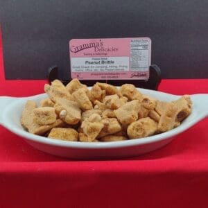Package of Gramma's Delicacies Freeze Dried Peanut Brittle