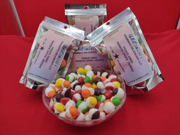 Gramma's Delicacies Freeze Dried Rainbow Drops (Skittles)