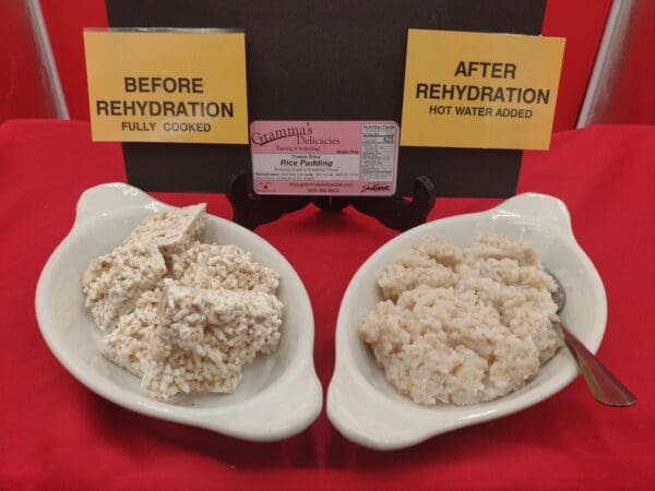 Package of Gramma's Delicacies Freeze Dried Rice Pudding (Gluten Free)