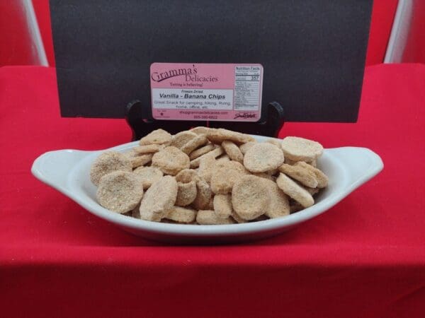 Package of Gramma's Delicacies Vanilla Banana Chips